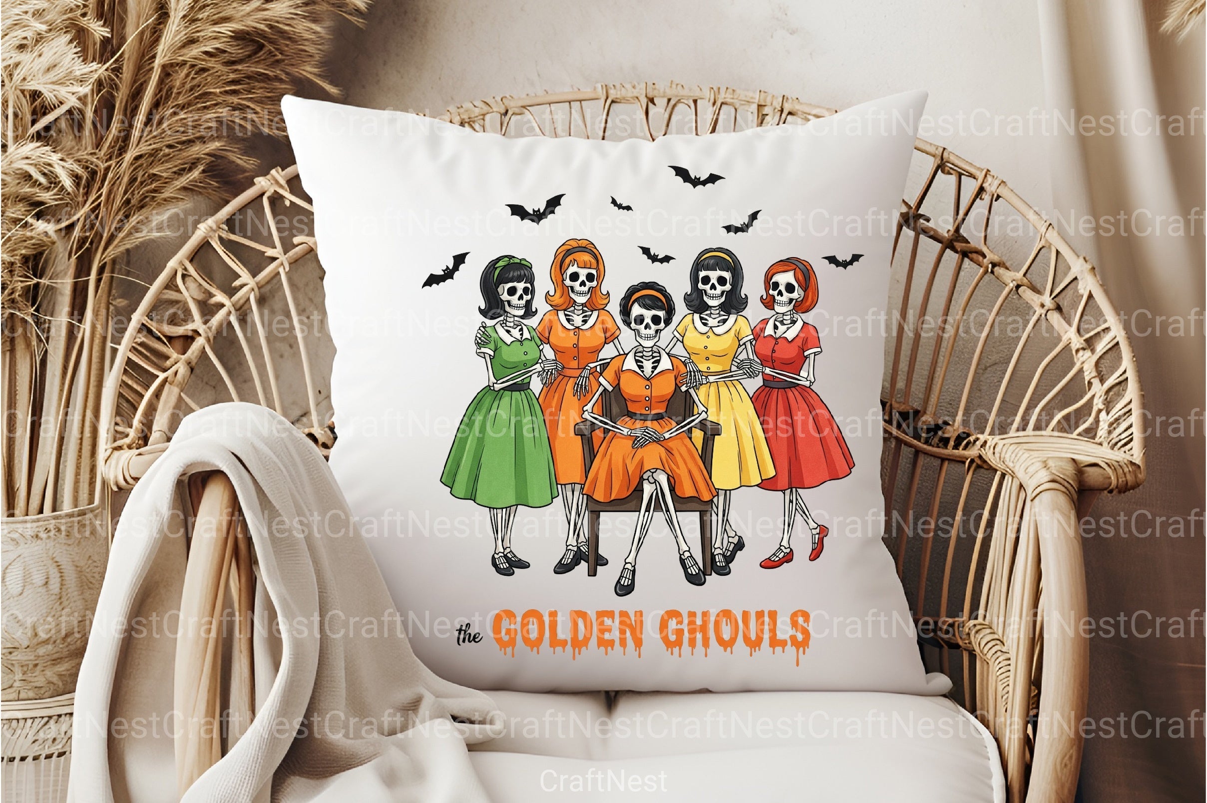 Golden Ghouls Halloween Clipart Bundle - CraftNest - Digital Crafting and Art