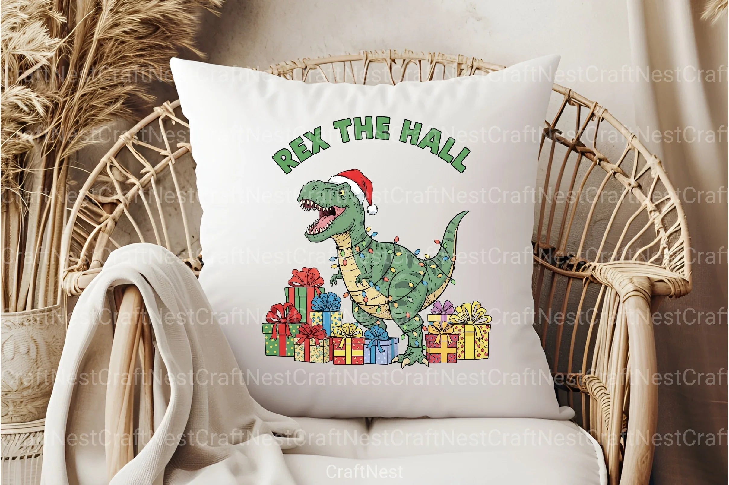 Rex The Halls: Dinosaur Christmas Clipart Bundle - CraftNest - Digital Crafting and Art