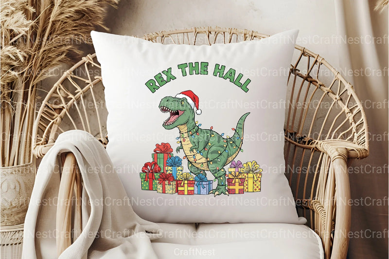 Rex The Halls: Dinosaur Christmas Clipart Bundle - CraftNest - Digital Crafting and Art