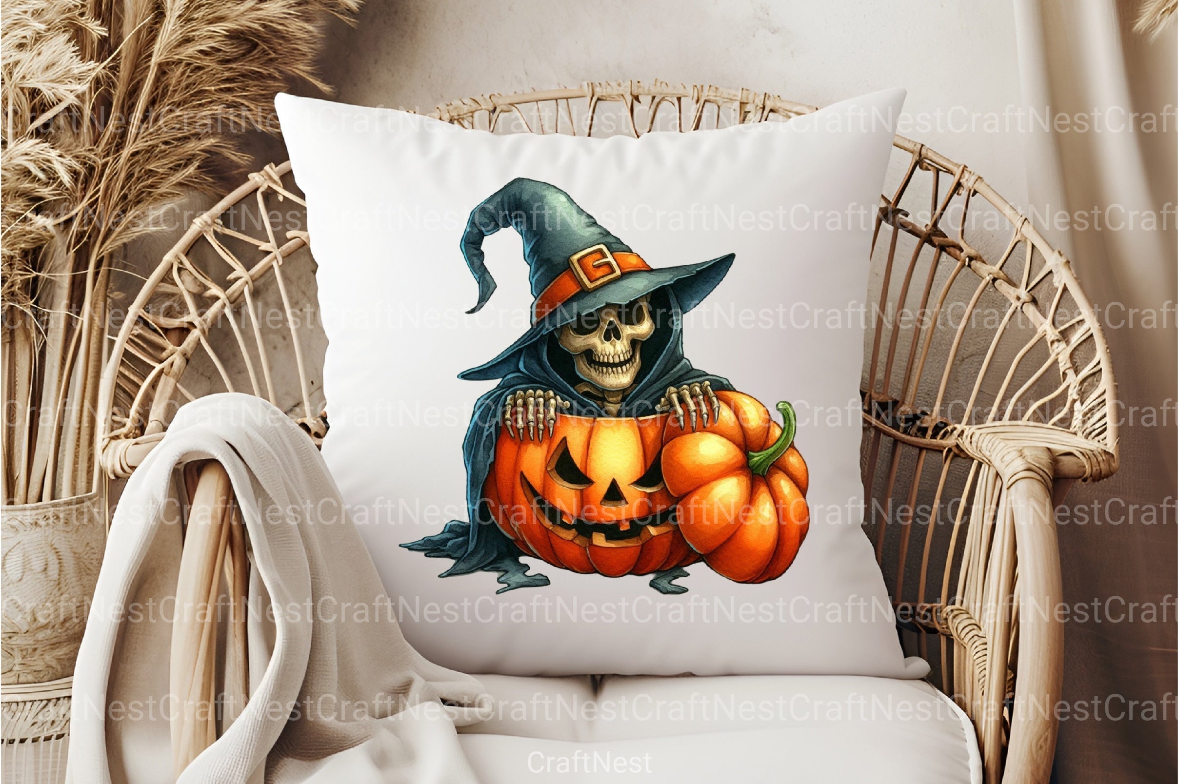 Funny Skeleton Peeking Clipart Bundle 6 - CraftNest - Digital Crafting and Art