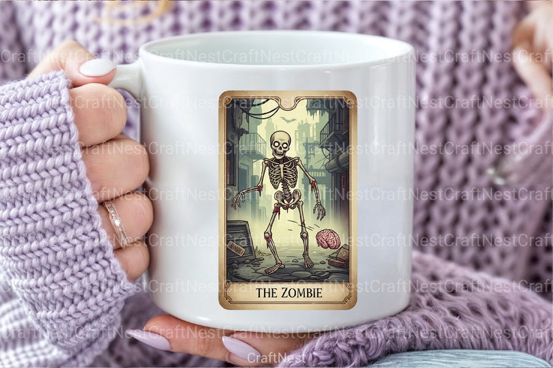 Zombie Halloween Tarot Card Clipart Bundle - CraftNest - Digital Crafting and Art