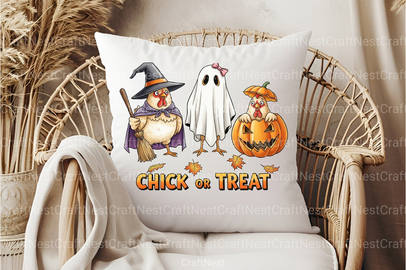 Chick or Treat Retro Halloween Clipart Bundle - CraftNest - Digital Crafting and Art