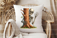 Funny Skeleton Peeking Clipart Bundle 11 - CraftNest - Digital Crafting and Art