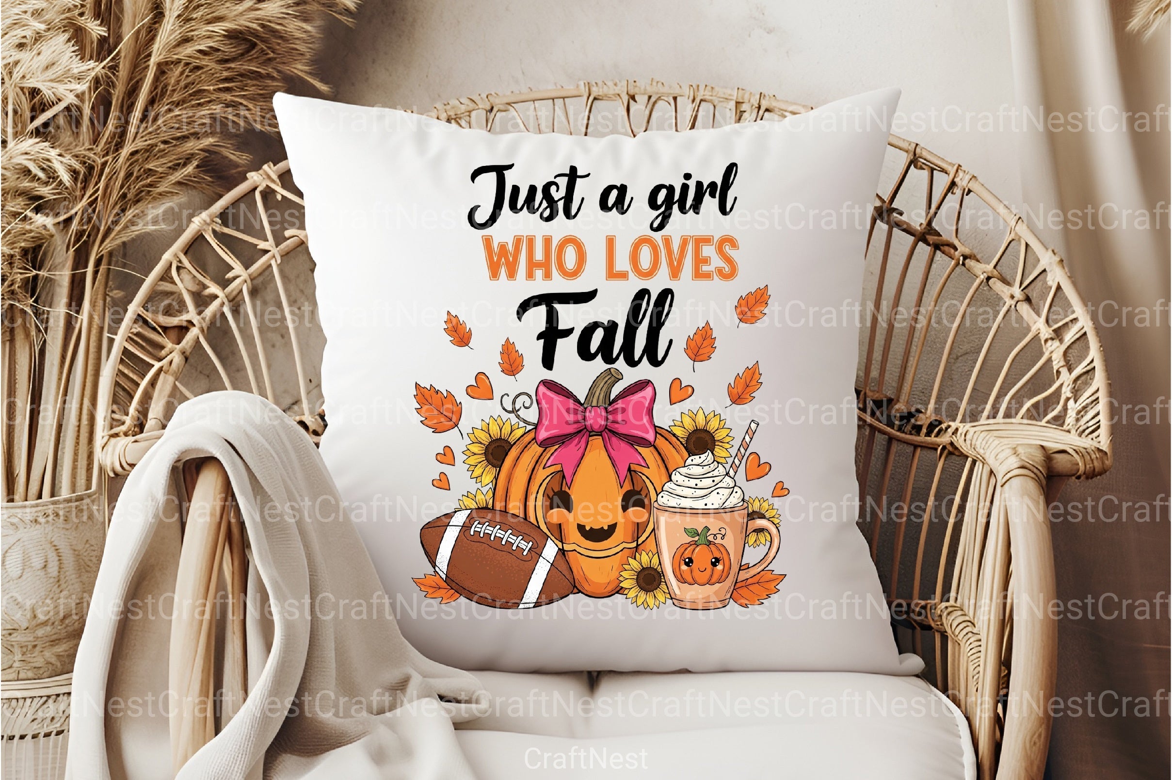 Just a Girl Who Loves Fall Clipart Bundle - CraftNest - Digital Crafting and Art