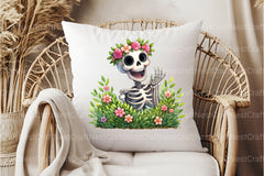 Funny Skeleton Peeking Clipart Bundle 10 - CraftNest - Digital Crafting and Art