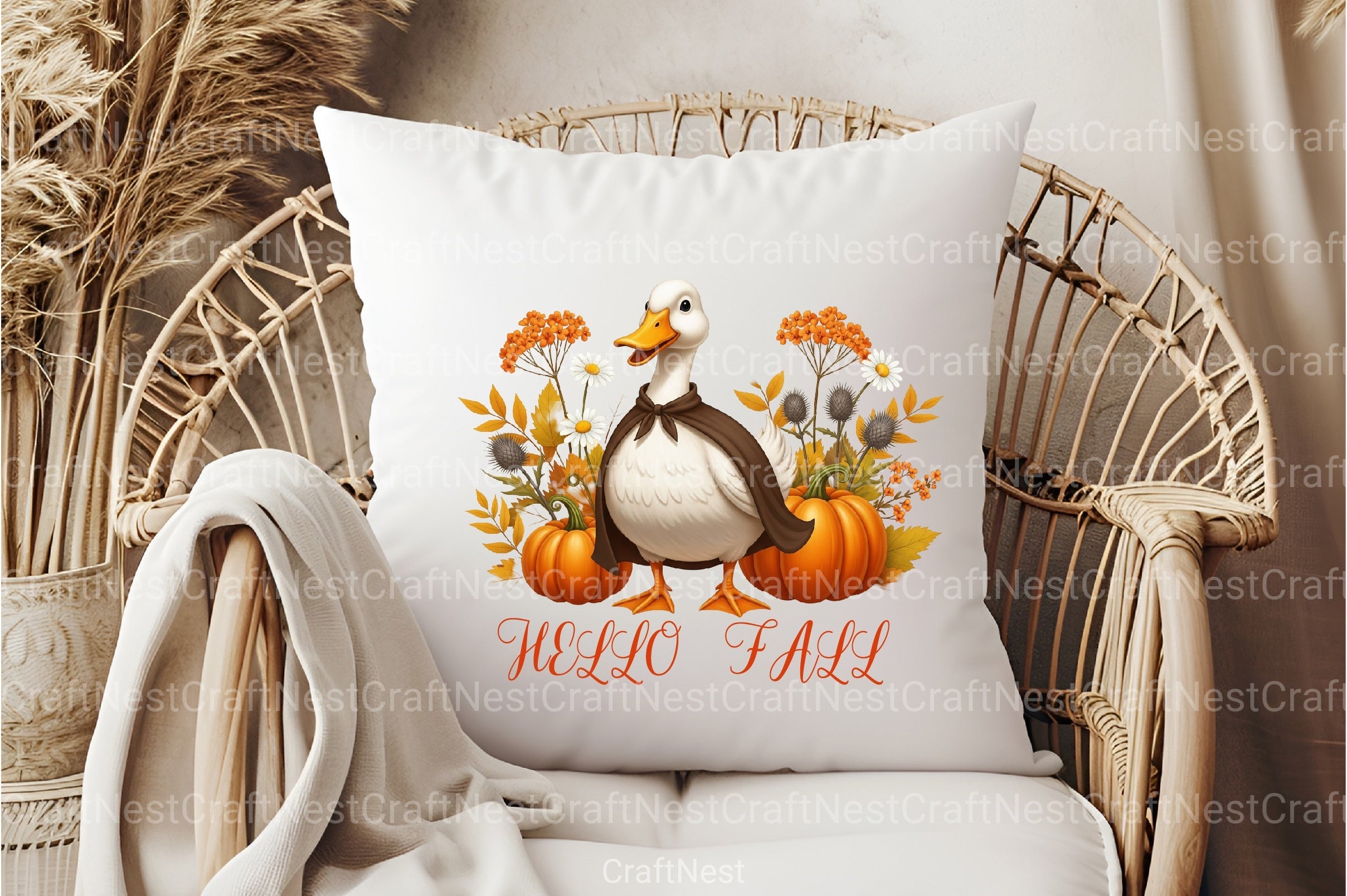 Hello Fall Goose Clipart Bundle - CraftNest - Digital Crafting and Art