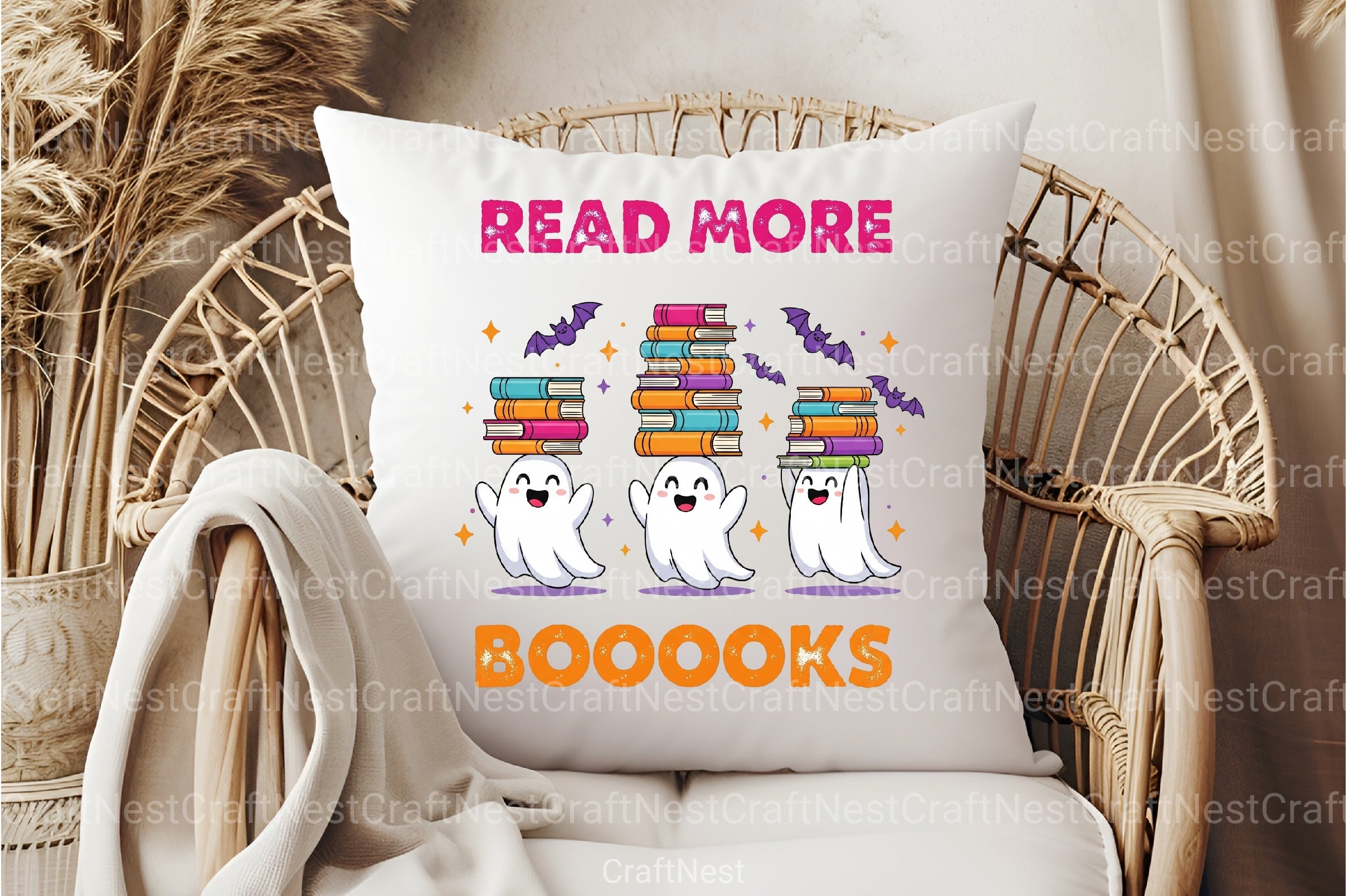 Read More Books Funny Halloween Clipart Bundle - CraftNest - Digital Crafting and Art