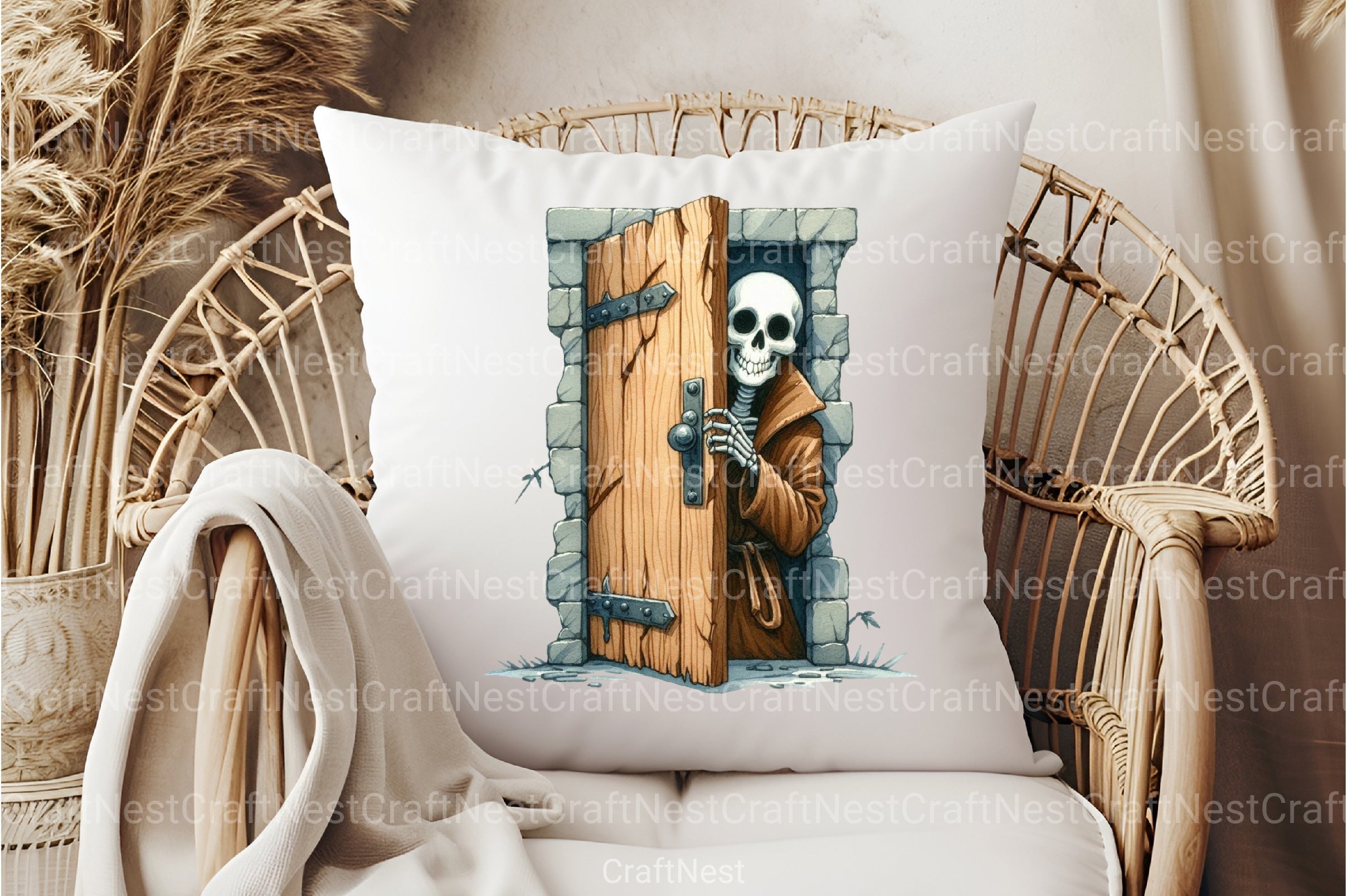 Funny Skeleton Peeking Clipart Bundle 77 - CraftNest - Digital Crafting and Art