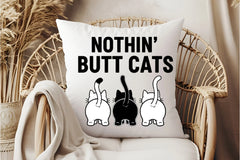 Nothin' Butt Cats T-Shirt Design Bundle - CraftNest - Digital Crafting and Art
