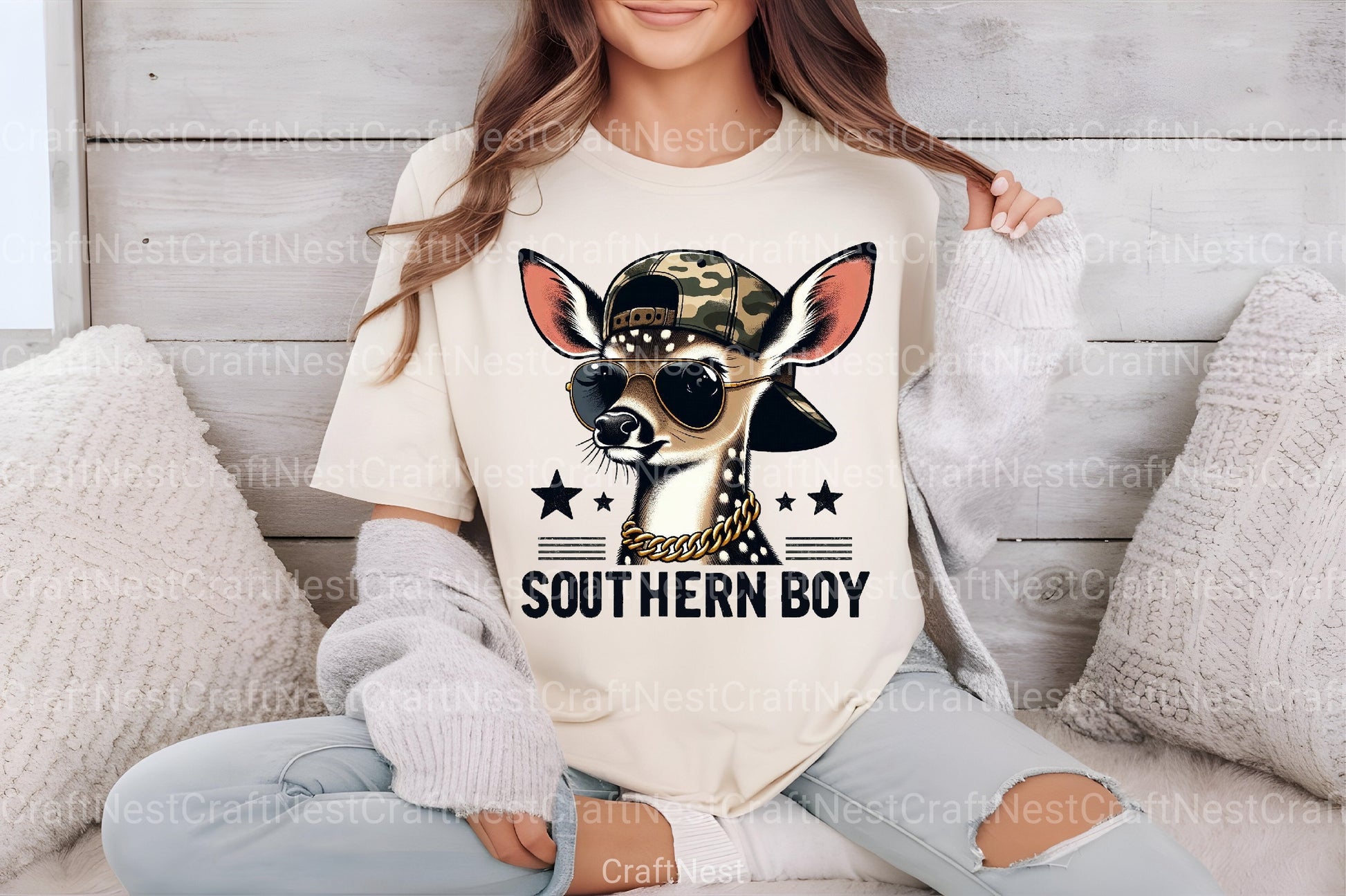 Southern Boy Deer Backward Cap Clipart Bundle - CraftNest - Digital Crafting and Art