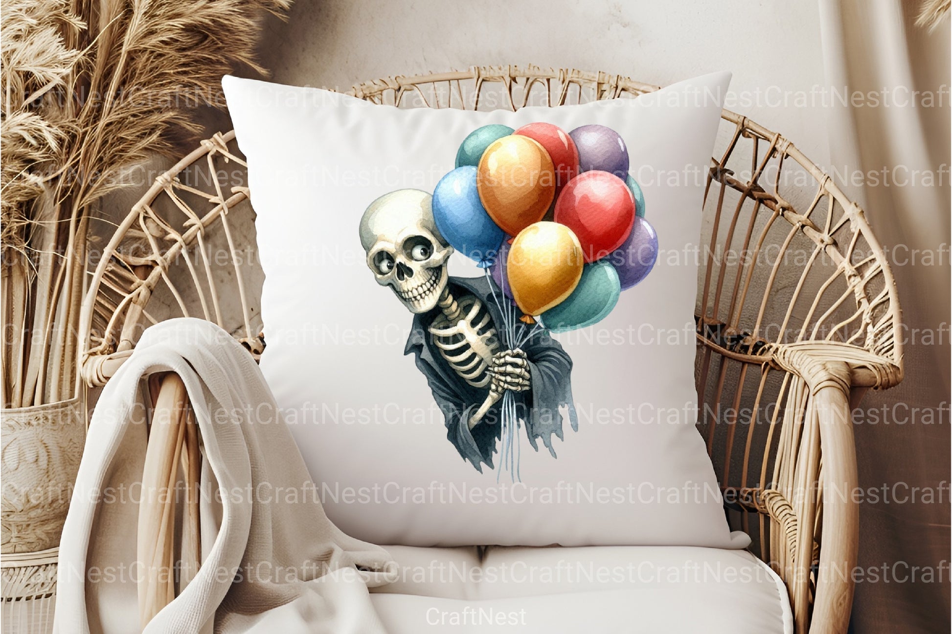 Funny Skeleton Peeking Clipart Bundle 7777 - CraftNest - Digital Crafting and Art