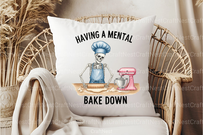 Skeleton Baking: Funny Bakery Clipart Bundle - CraftNest - Digital Crafting and Art