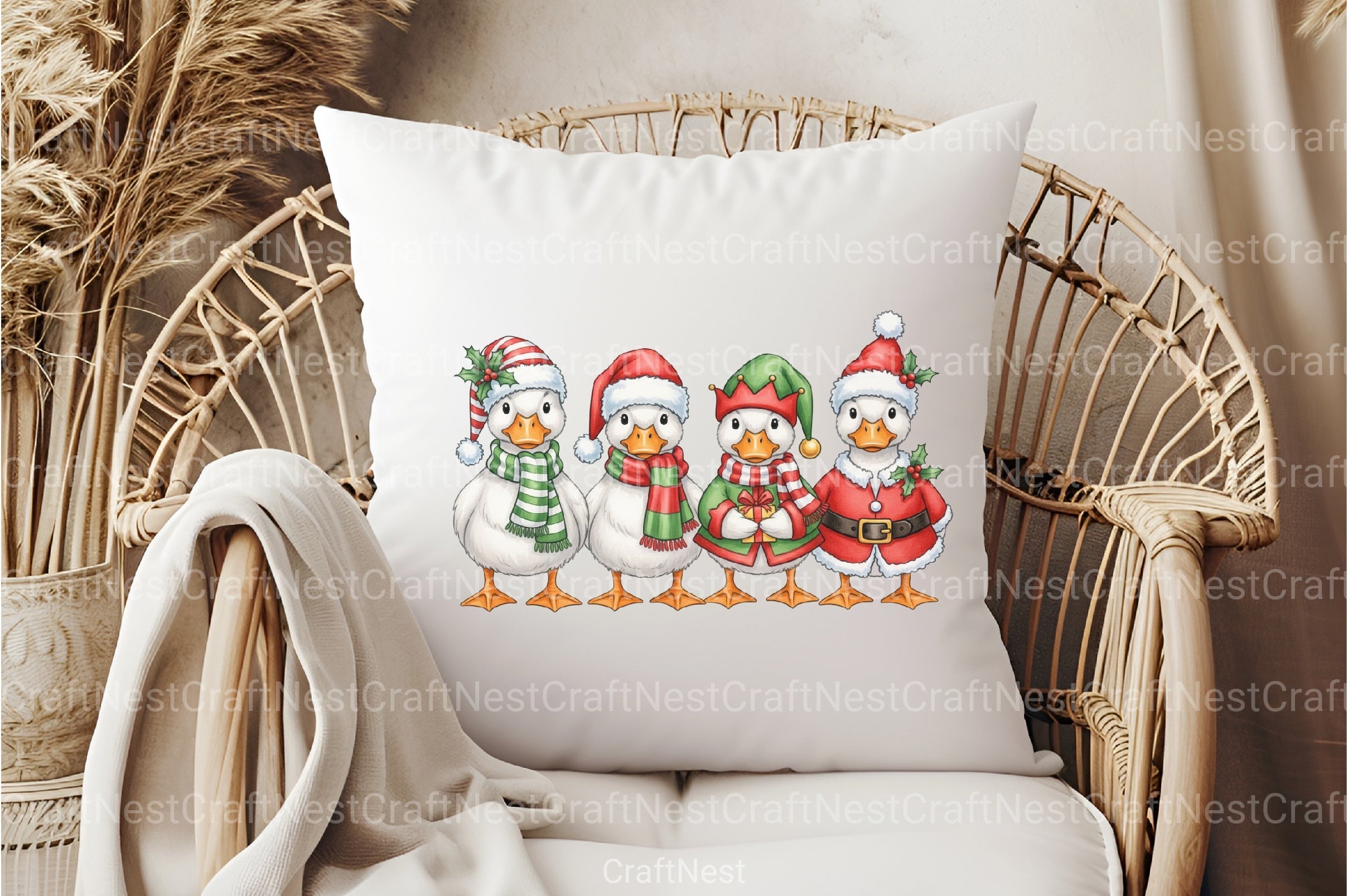 Christmas Chickens Clipart Bundle 2 - CraftNest - Digital Crafting and Art