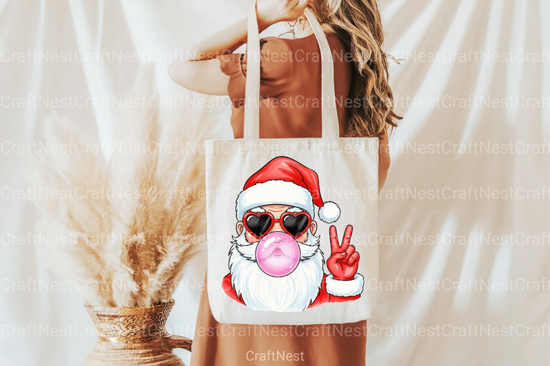 Santa Bubble Gum Clipart Bundle - CraftNest - Digital Crafting and Art