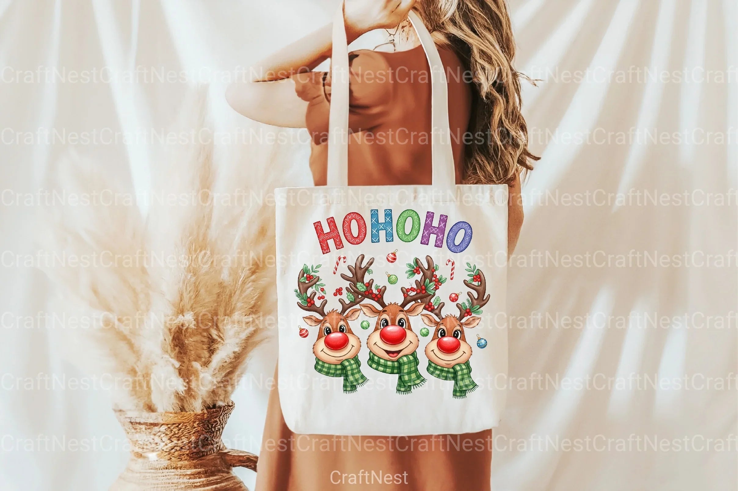 Ho Ho Deer Reindeer Christmas Clipart Bundle - CraftNest - Digital Crafting and Art