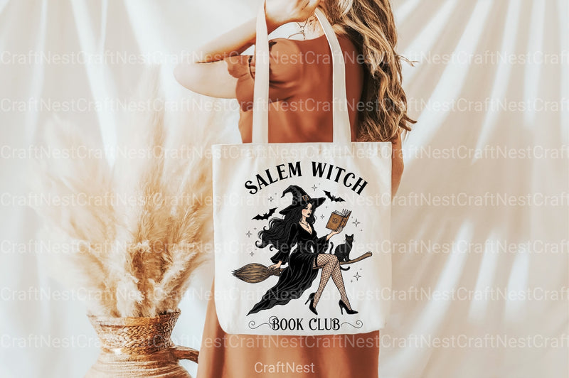 Vintage Salem Witch Book Club Halloween Clipart Bundle - CraftNest - Digital Crafting and Art