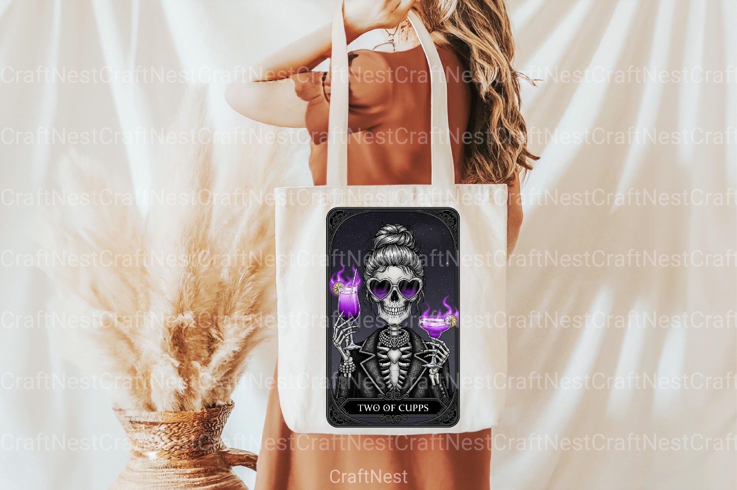 Two of Cups Halloween Tarot Card Clipart Bundle - CraftNest - Digital Crafting and Art