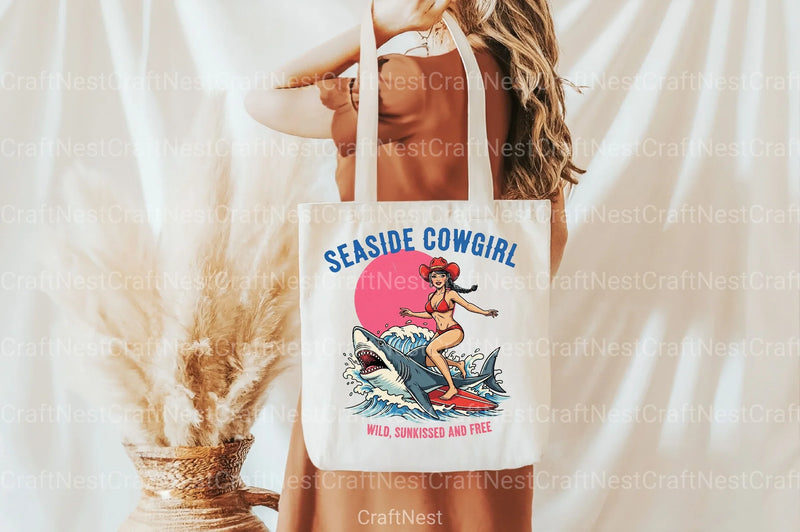 Seaside Cowgirl Retro Summer Clipart Bundle - CraftNest - Digital Crafting and Art