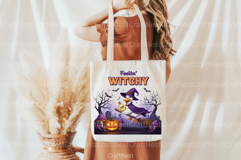 Halloween Witch Goose Clipart Bundle - Feelin' Witchy - CraftNest - Digital Crafting and Art