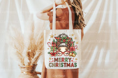 Merry Christmas Messy Bun Clipart Bundle - CraftNest - Digital Crafting and Art