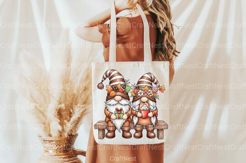 Chocolate Couple Gnomes Clipart Bundle - CraftNest - Digital Crafting and Art