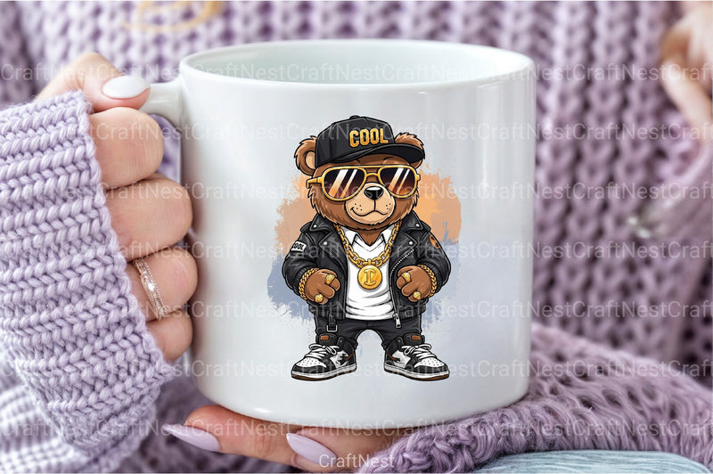 Funny Hip Hop Bear Clipart Bundle - CraftNest - Digital Crafting and Art