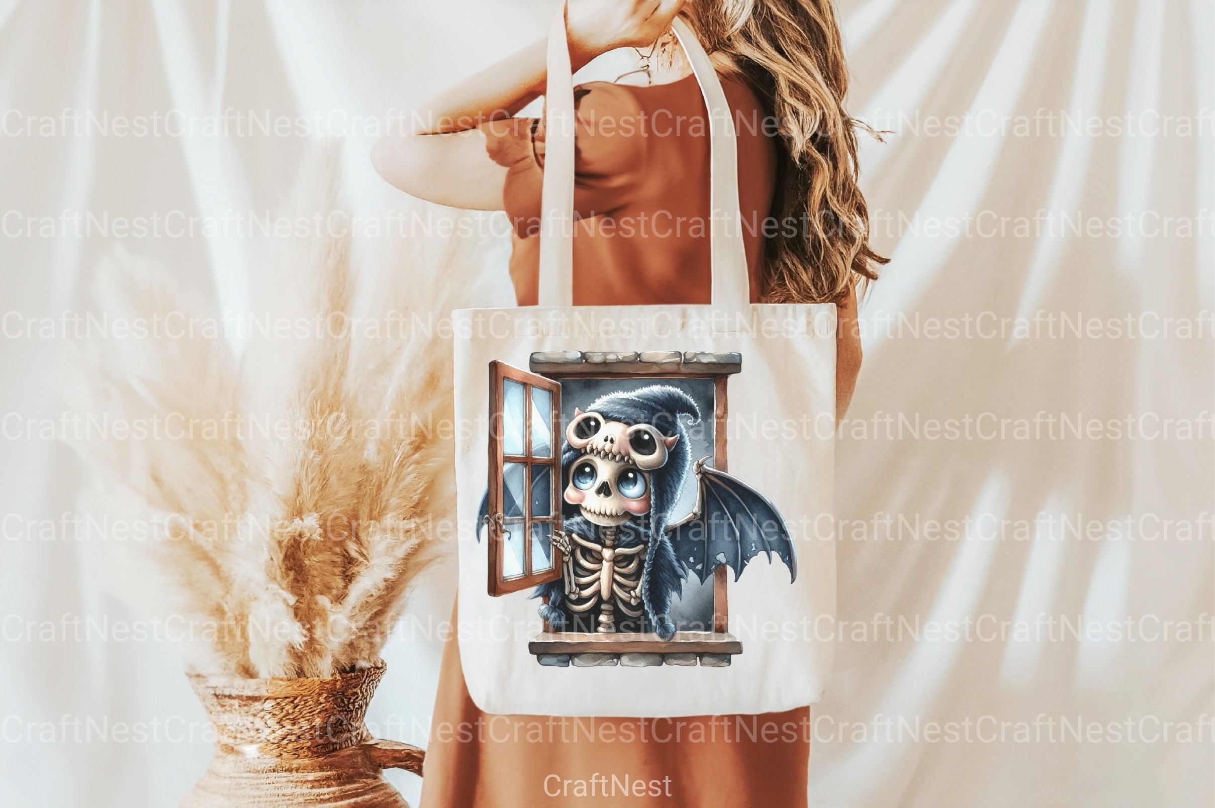 Funny Skeleton Peeking Clipart Bundle 4 - CraftNest - Digital Crafting and Art