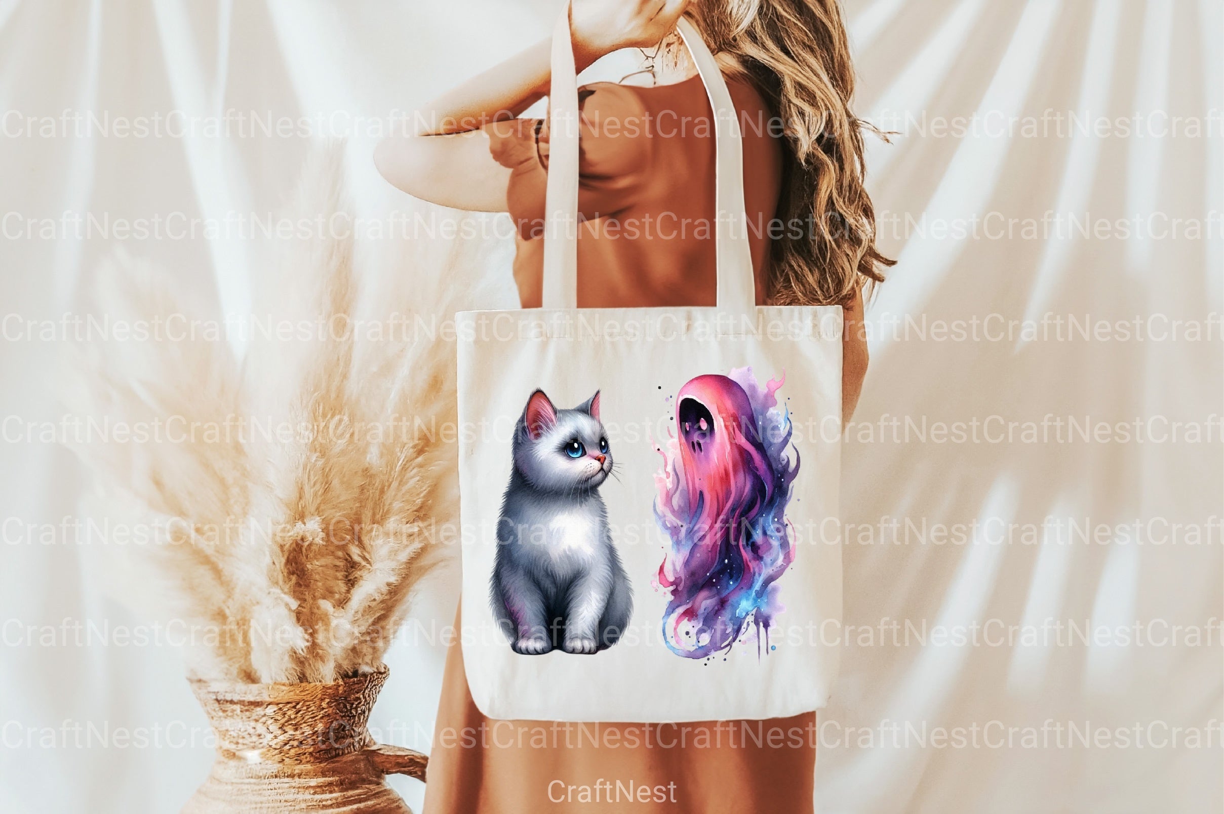 Halloween Cat & Ghost Clipart Bundle - CraftNest - Digital Crafting and Art