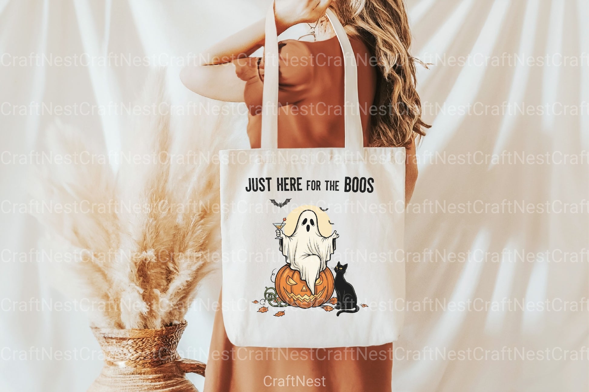 Halloween Ghost Clipart Bundle: Just Here For The Boos - CraftNest - Digital Crafting and Art