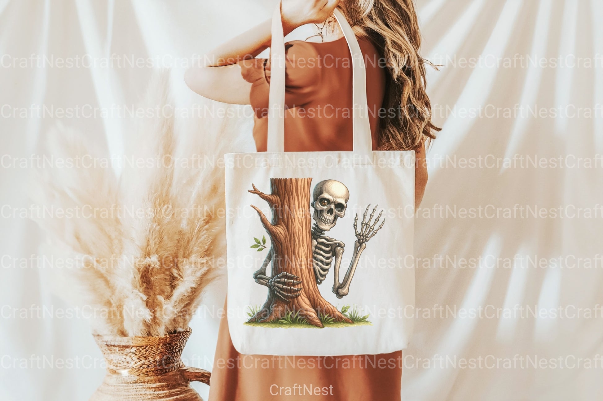 Funny Skeleton Peeking Clipart Bundle 11 - CraftNest - Digital Crafting and Art