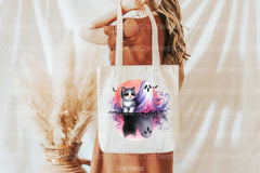 Halloween Cat & Smoky Ghost Clipart Bundle 2 - CraftNest - Digital Crafting and Art