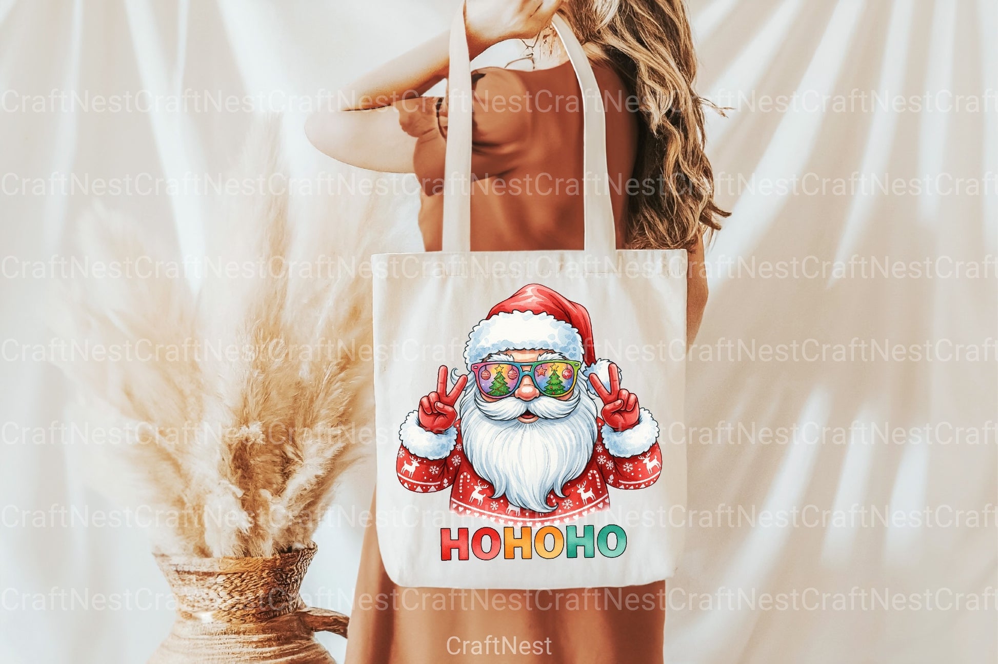 Hohoho Santa Christmas Clipart Bundle - CraftNest - Digital Crafting and Art