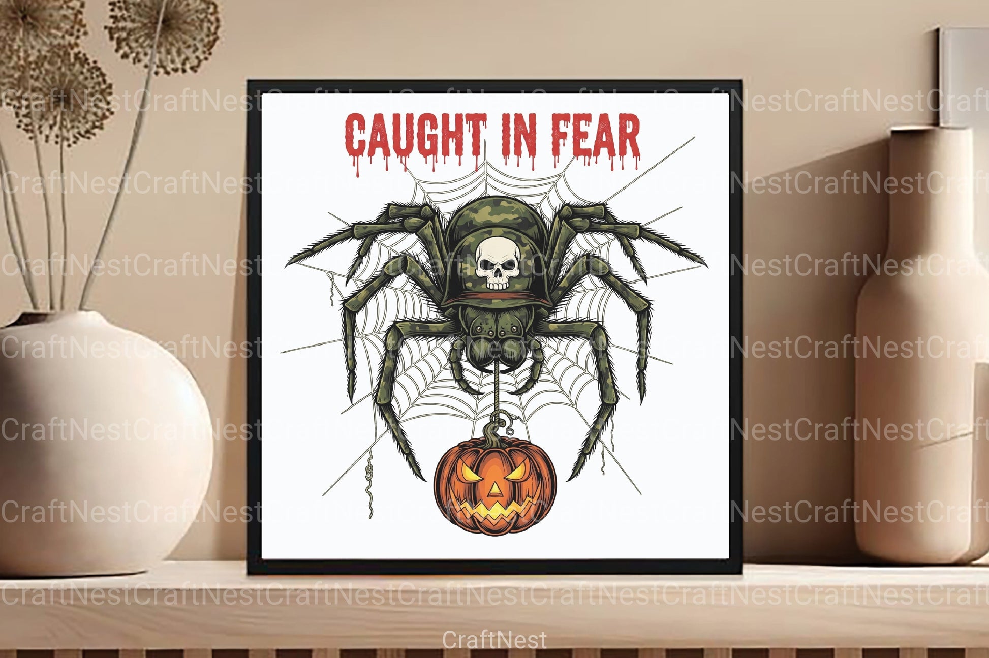Camo Spider Halloween Clipart Bundle - CraftNest - Digital Crafting and Art