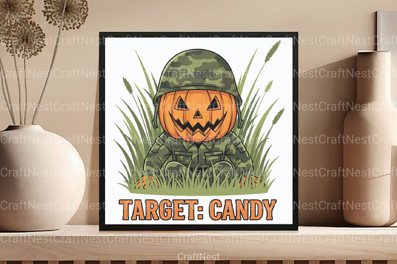Camo Pumpkin Halloween Clipart Bundle - CraftNest - Digital Crafting and Art