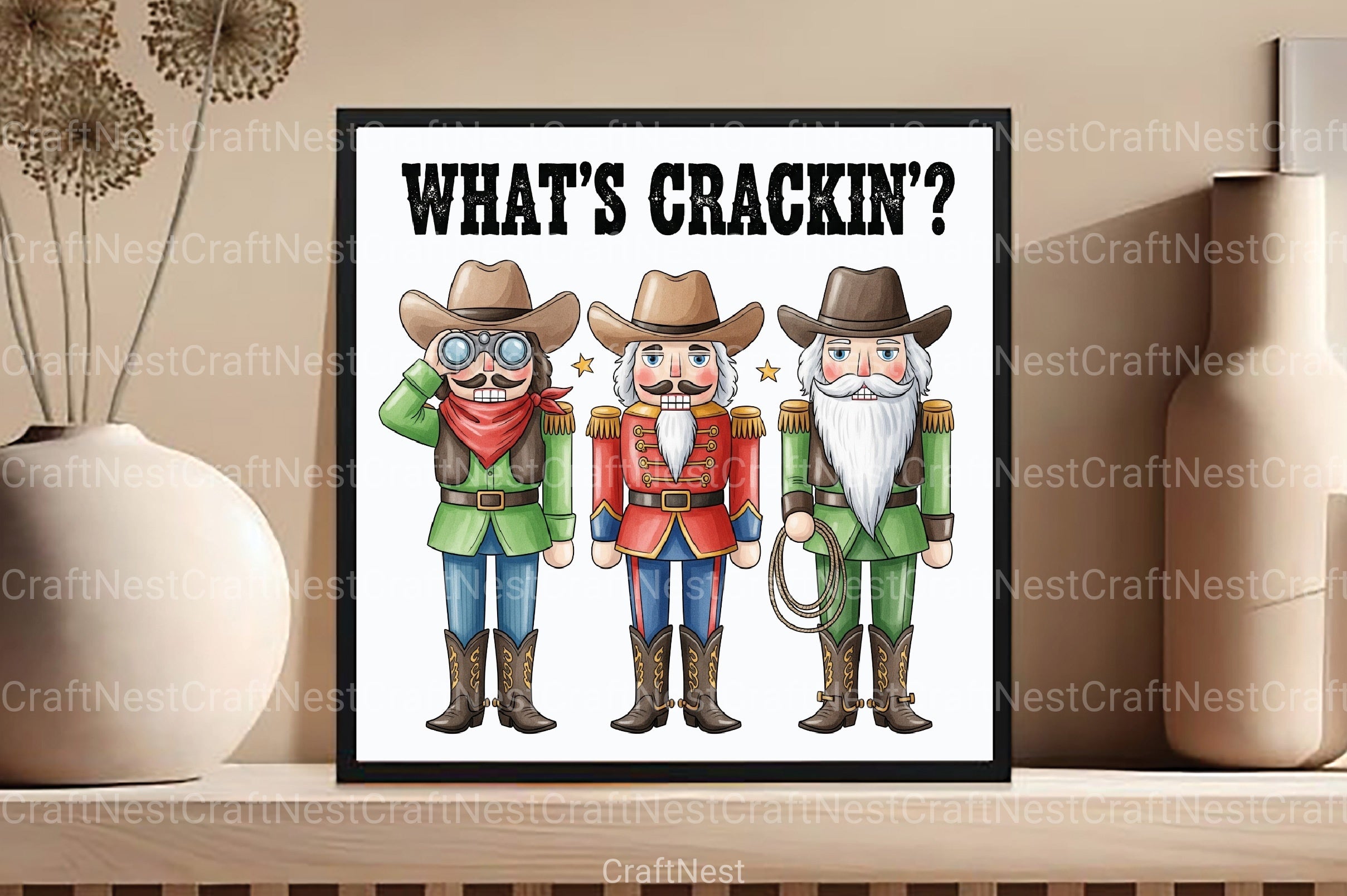 Crackin' Cowboy Christmas Clipart Bundle - CraftNest - Digital Crafting and Art