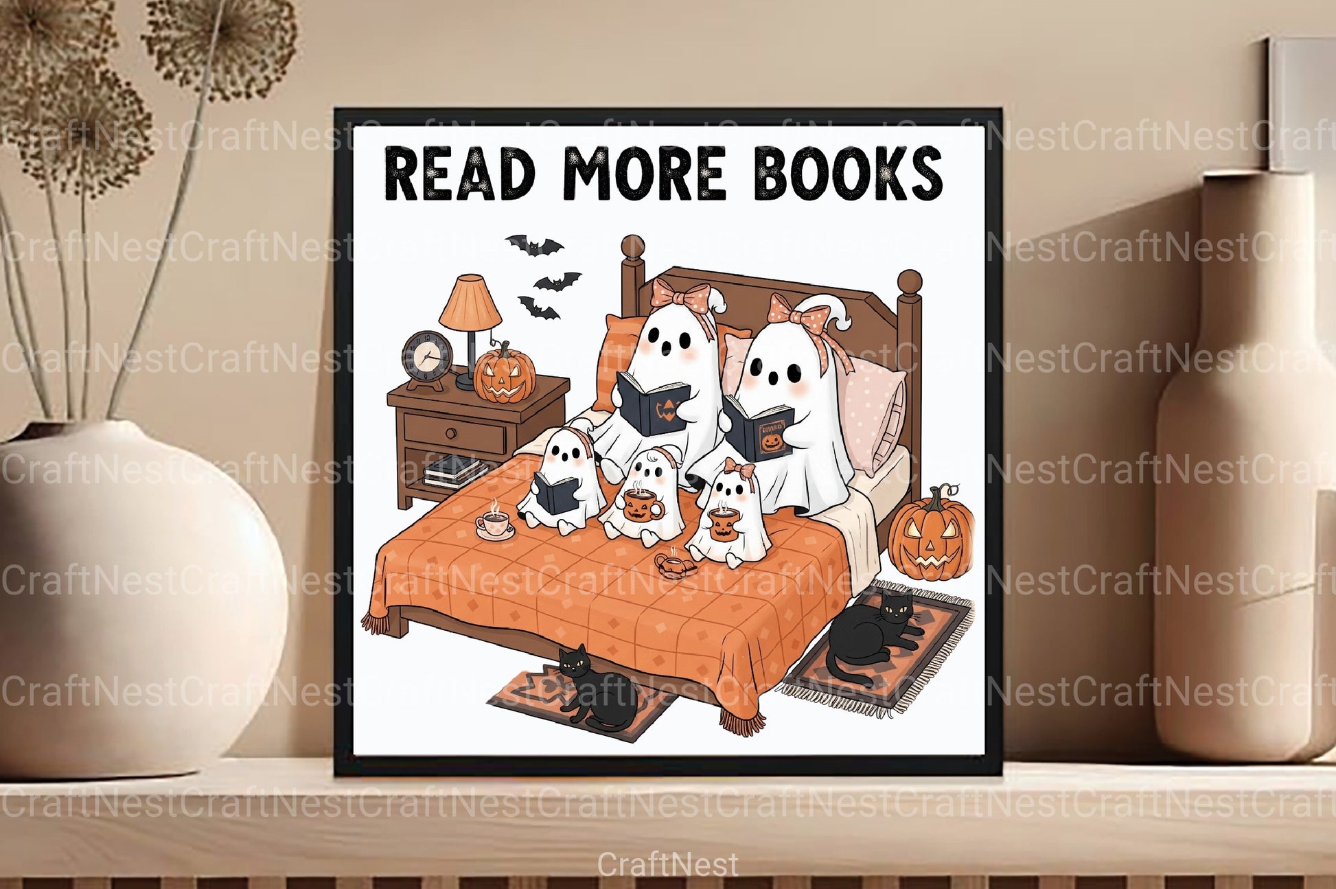 Read More Books: Ghost & Book Clipart Bundle - CraftNest - Digital Crafting and Art