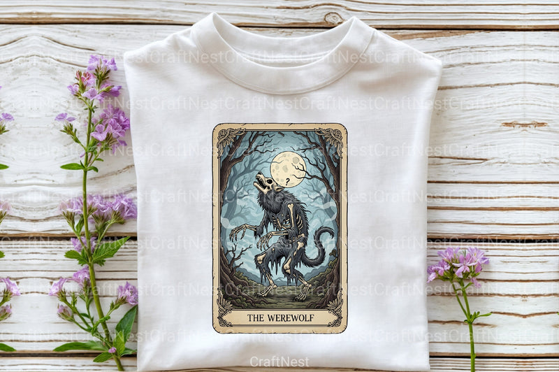 Werewolf Halloween Tarot Card Clipart Bundle - CraftNest - Digital Crafting and Art