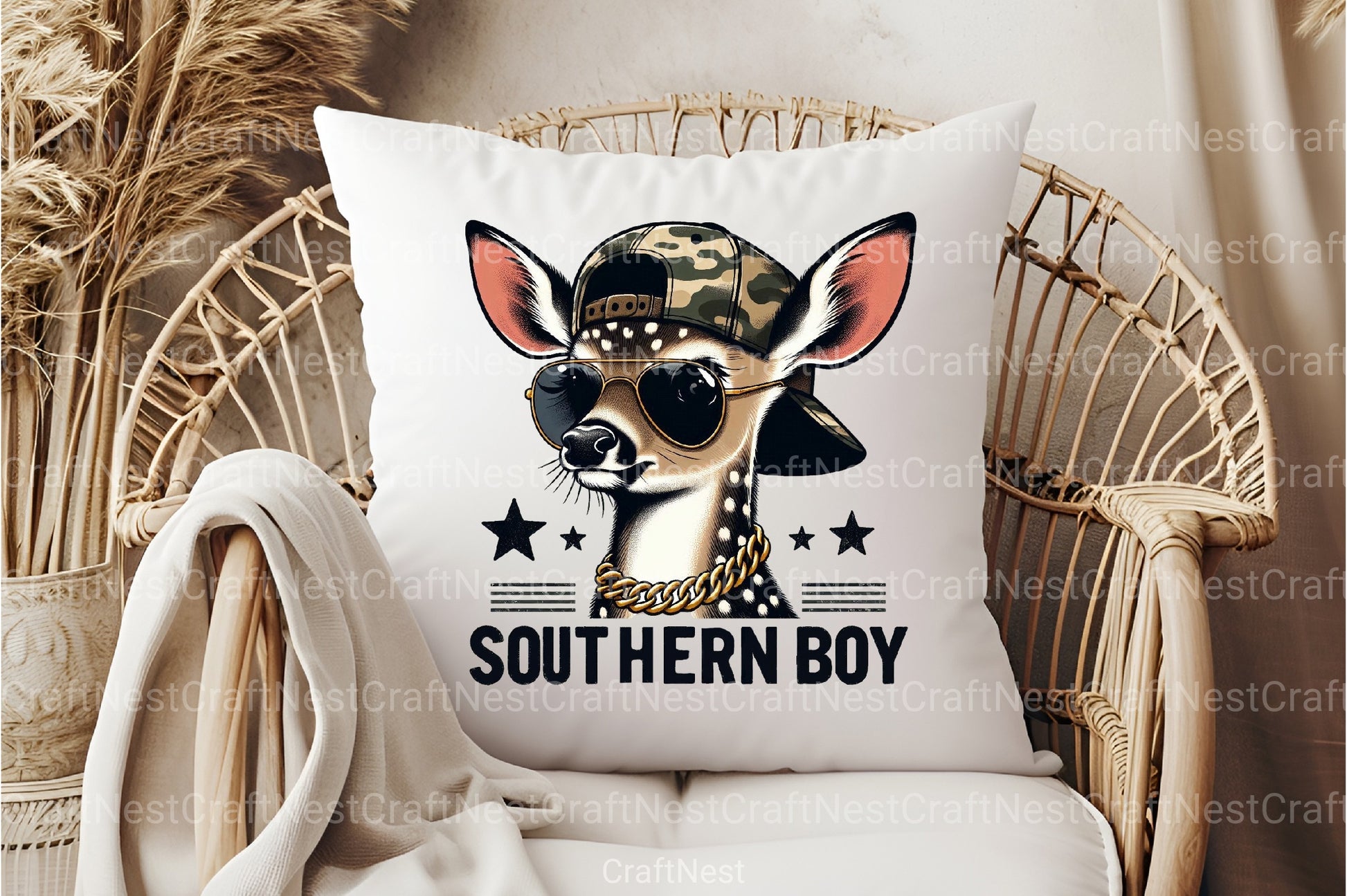 Southern Boy Deer Backward Cap Clipart Bundle - CraftNest - Digital Crafting and Art