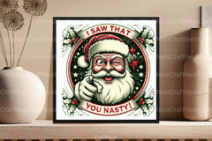 Vintage Christmas Santa "I Saw That" Clipart Bundle - CraftNest - Digital Crafting and Art