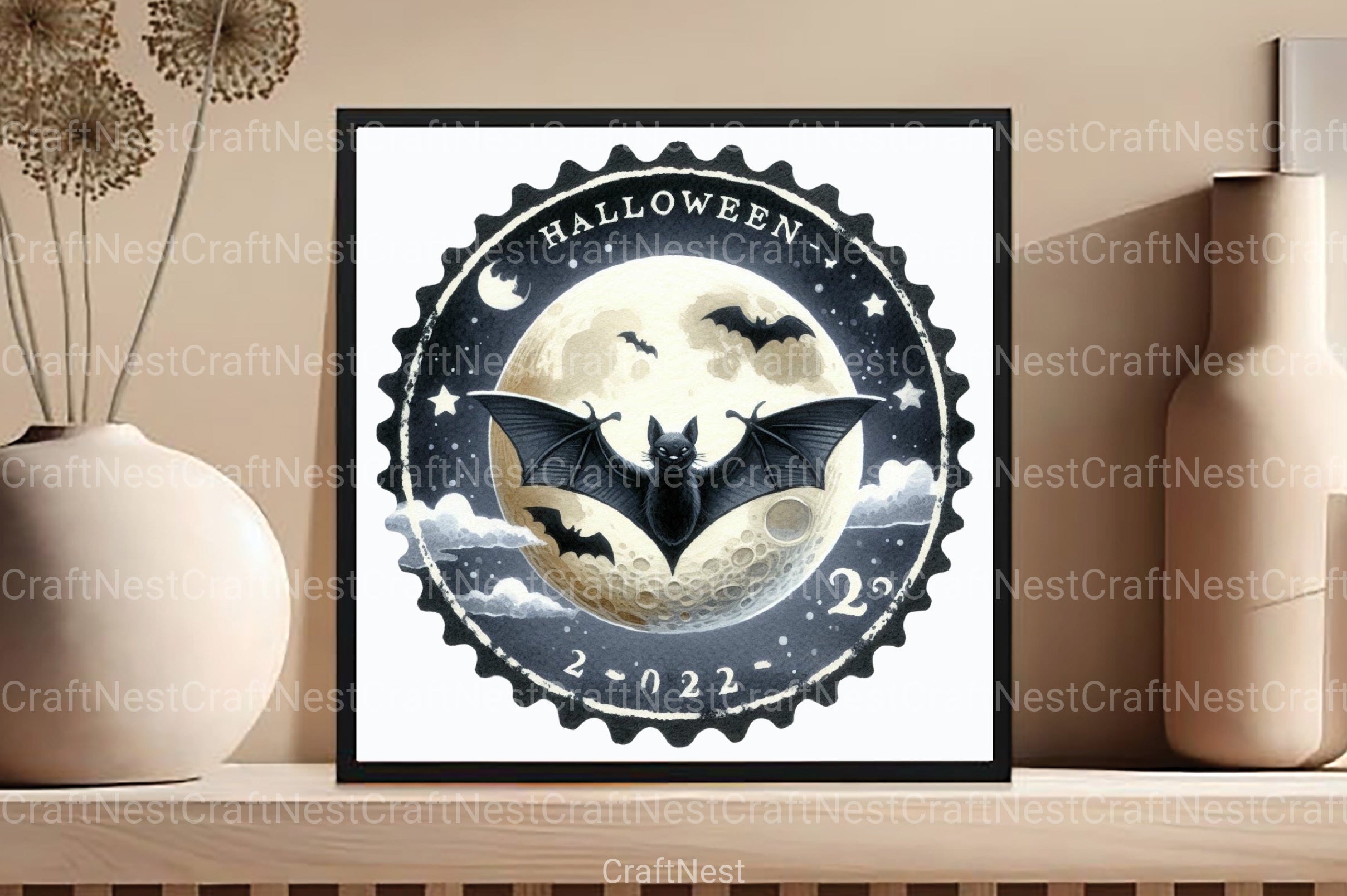 Halloween Stamp Clipart Bundle7 - CraftNest - Digital Crafting and Art