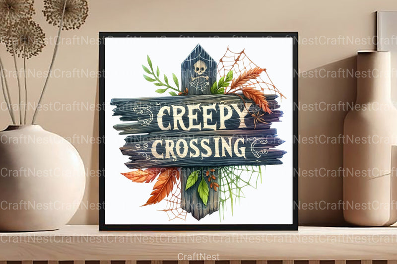 Creepy Crossing Clipart Bundle 4 - CraftNest - Digital Crafting and Art