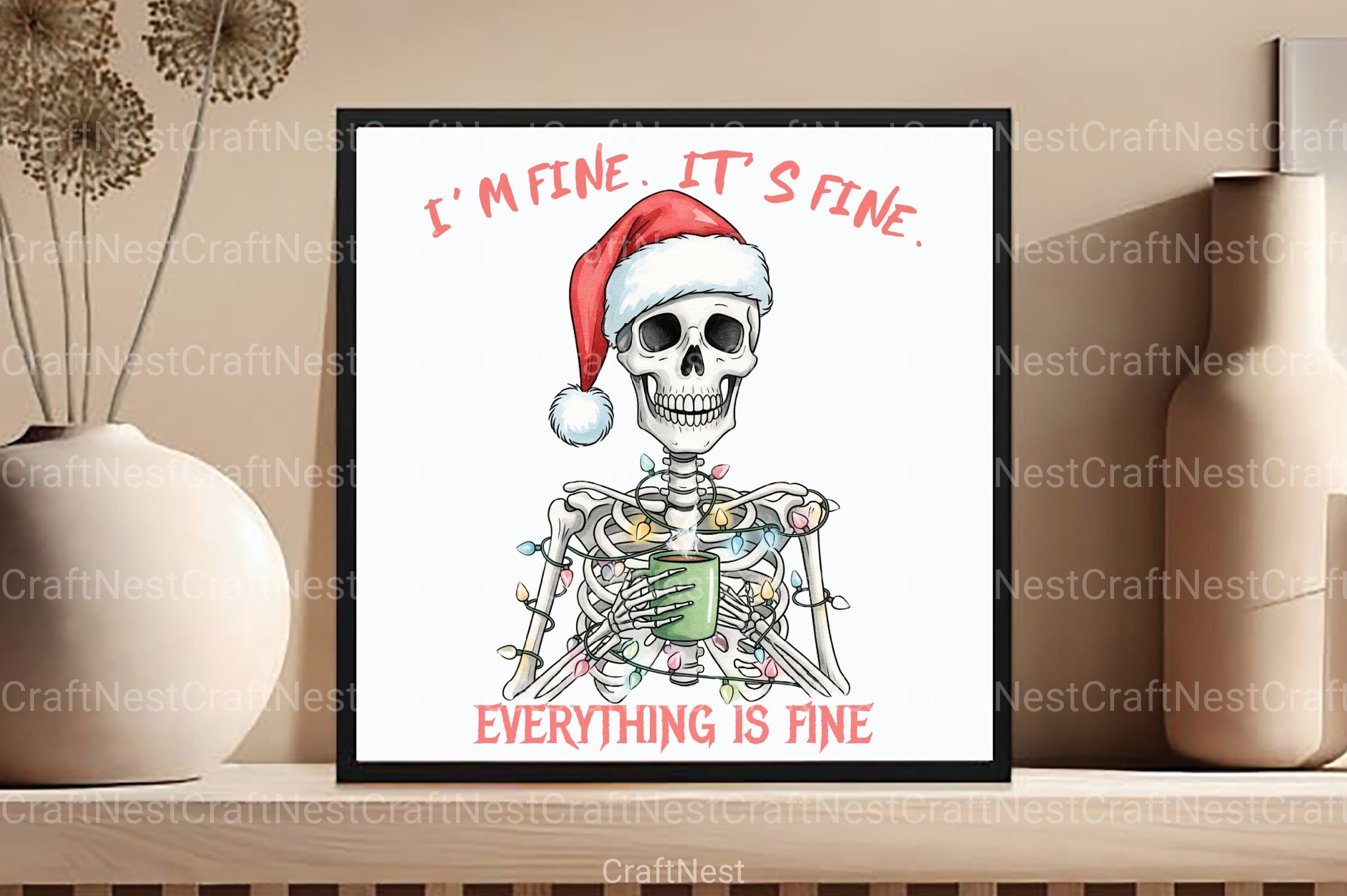 I'm Fine It's Christmas Clipart Bundle 99 - CraftNest - Digital Crafting and Art