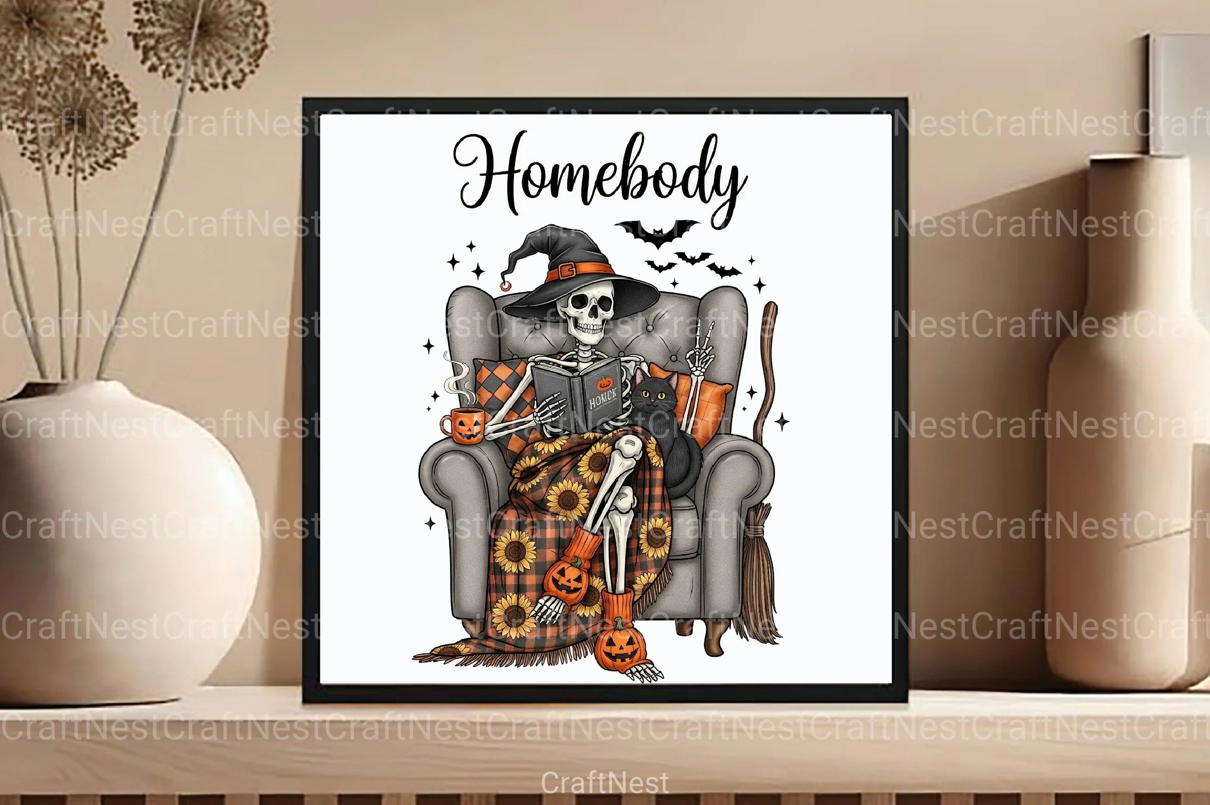 Homebody Skeleton Messy Clipart Bundle - CraftNest - Digital Crafting and Art