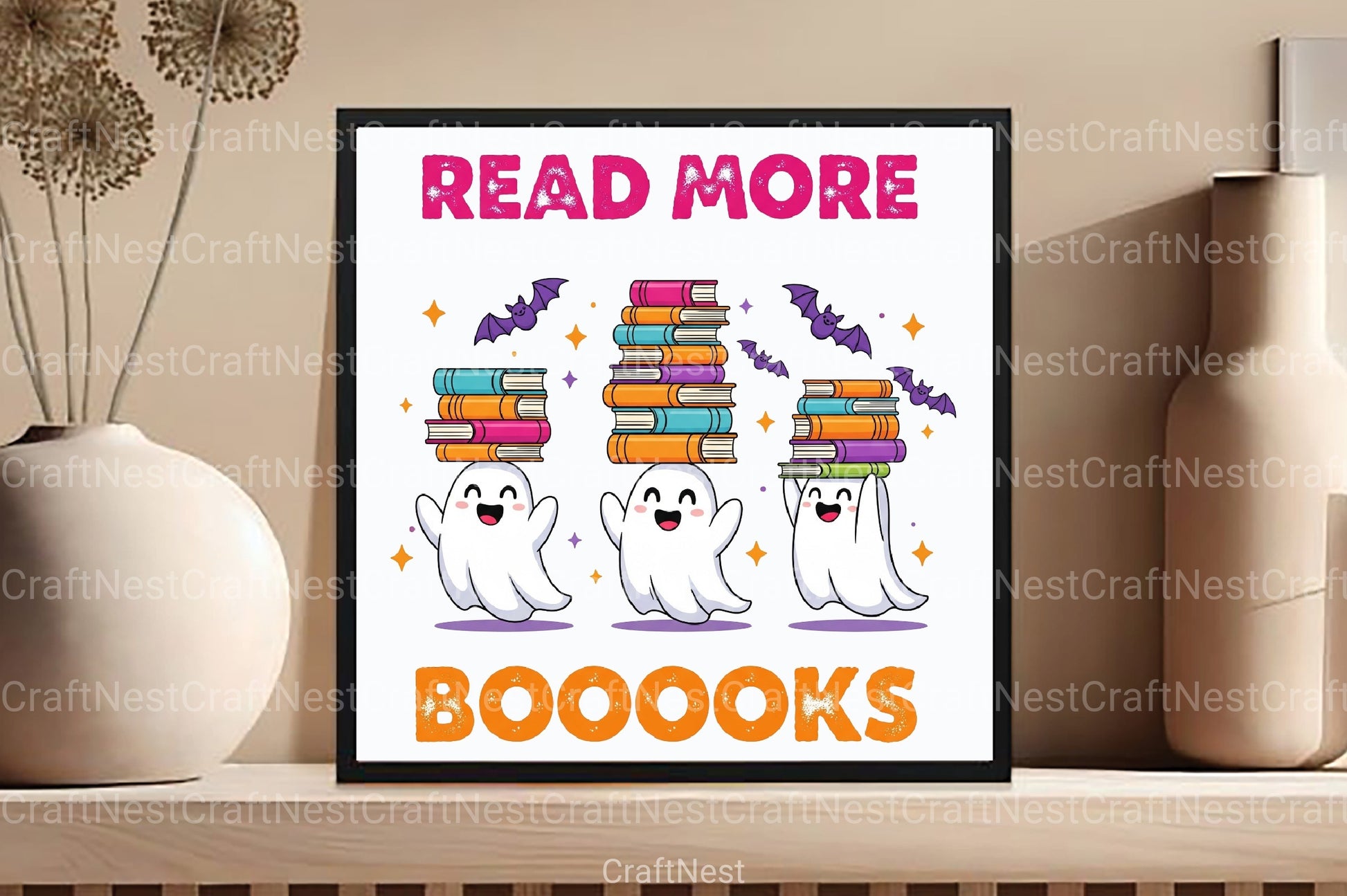 Read More Books Funny Halloween Clipart Bundle - CraftNest - Digital Crafting and Art