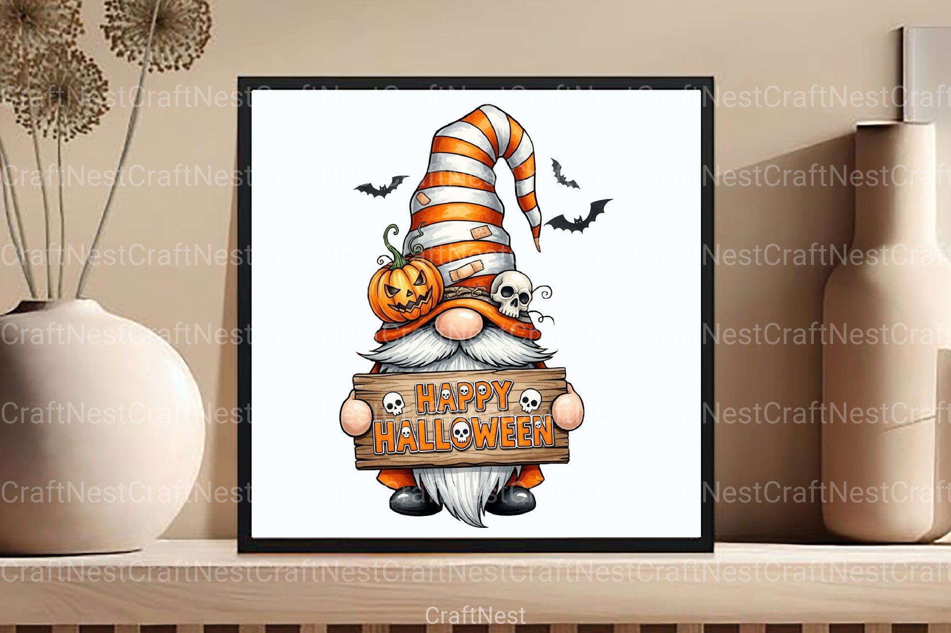 Happy Halloween Gnome Clipart Bundle - CraftNest - Digital Crafting and Art
