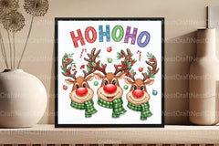 Ho Ho Deer Reindeer Christmas Clipart Bundle - CraftNest - Digital Crafting and Art