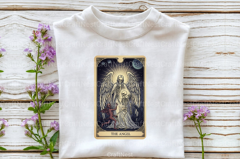 Angel Halloween Tarot Card Clipart Bundle - CraftNest - Digital Crafting and Art
