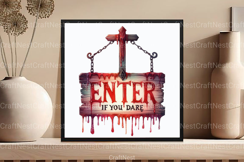 Enter If You Dare Clipart Bundle - CraftNest - Digital Crafting and Art