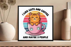 Funny Cats and Coffee Clipart Bundle - CraftNest - Digital Crafting and Art
