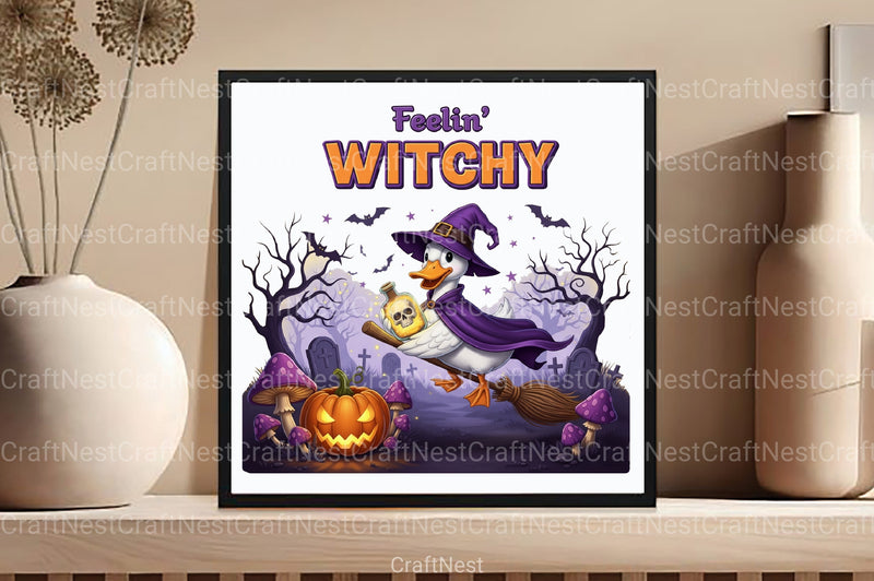 Halloween Witch Goose Clipart Bundle - Feelin' Witchy - CraftNest - Digital Crafting and Art